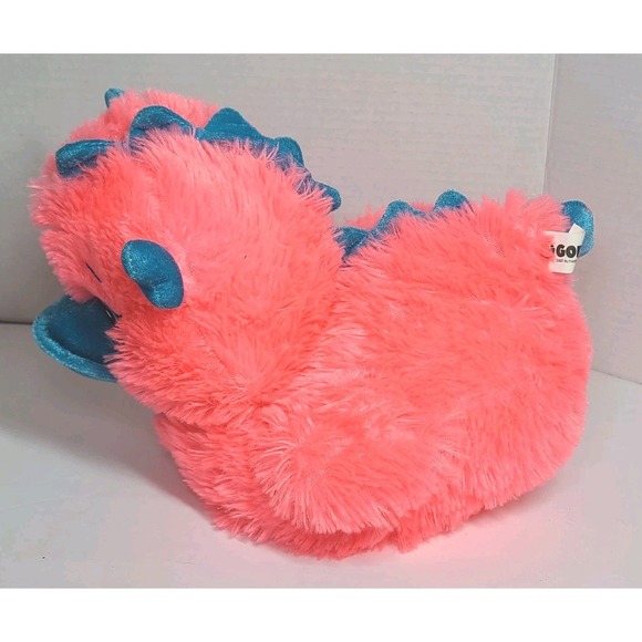 Goffa Duck Plush Hot Pink Blue Dressed as Dragon 11" Stuffed Animal Toy - Picture 4 of 5